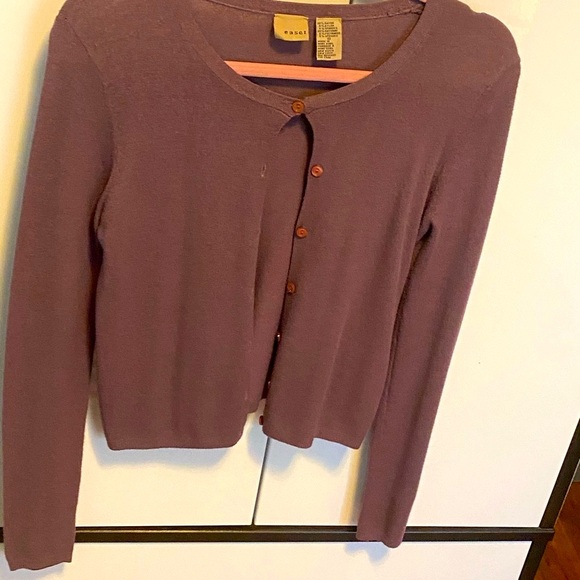 Vintage Plum Colored Easel Anthropologie Cardigan - Picture 4 of 14